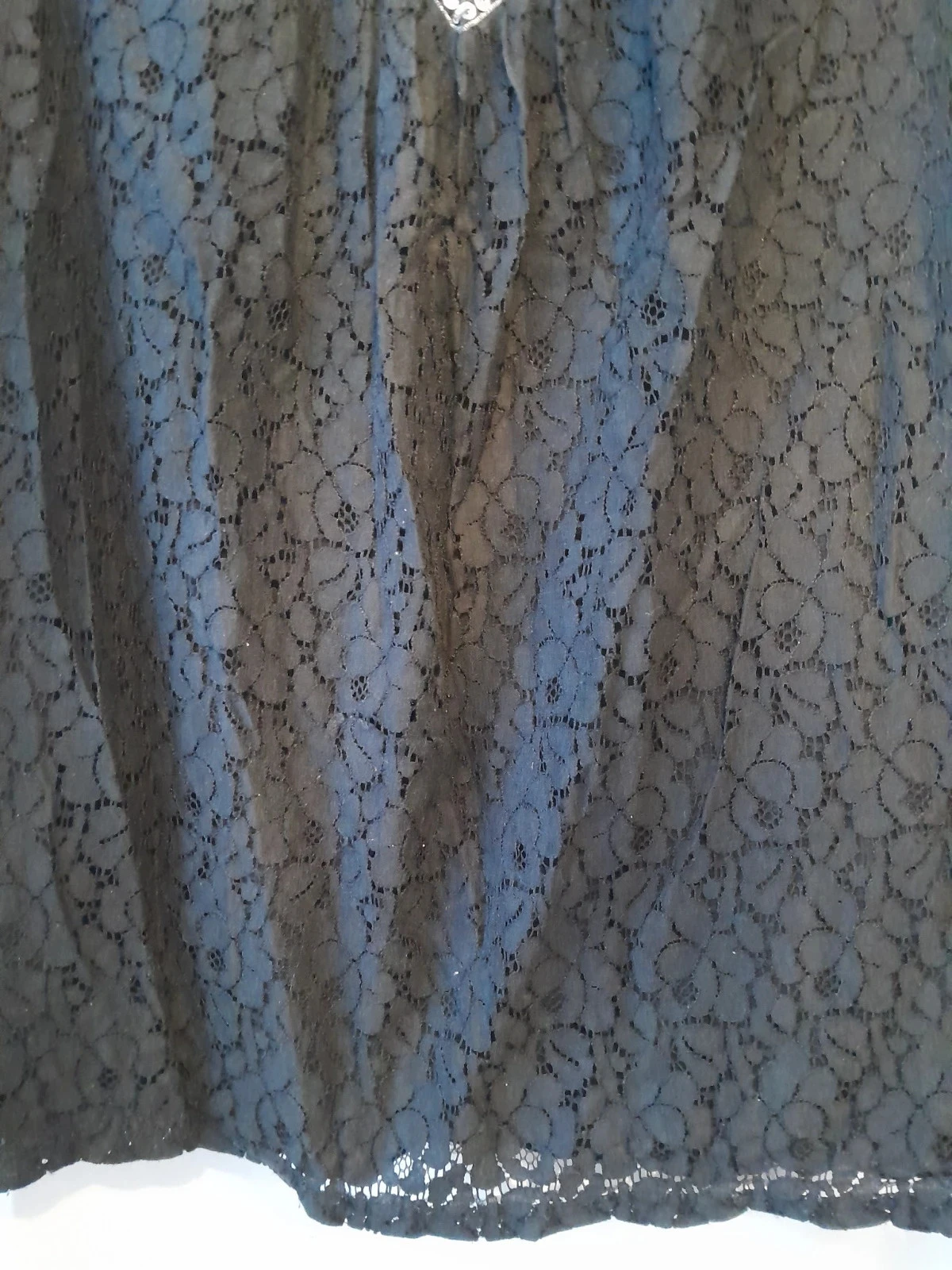 Blusa preta, renda e strass, Tamanho 38/40 – photo 4